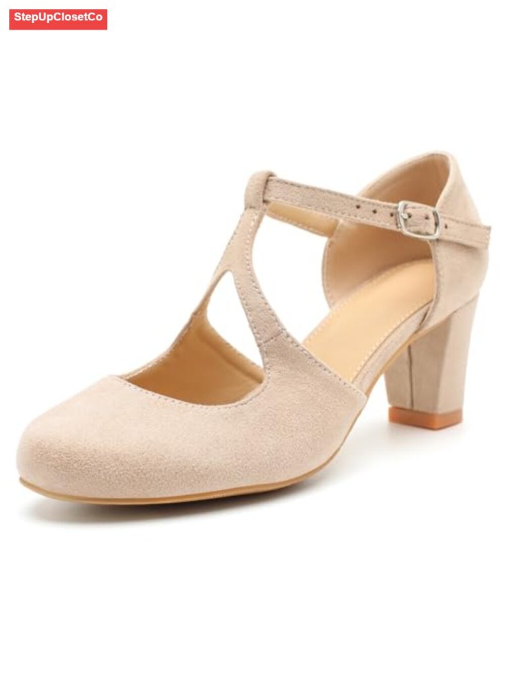 Vintage T Strap Mary Jane Pumps Block Heel Dress Shoes Women's